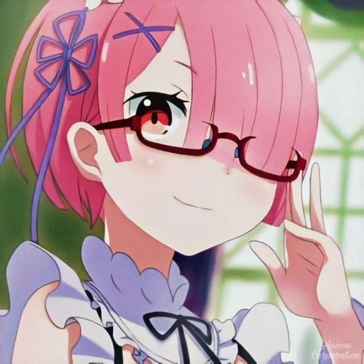 animação de quadro, animação de kawai, personagem de anime, cordeiro bonito blush, re zero vivendo zero para um mundo alternativo