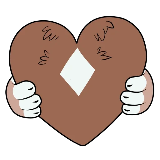 heart, klippert's heart, brown heart, brown heart, heart-shaped brown