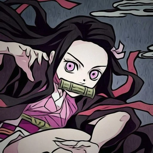 незуко, незуко камадо, nezuko demon slayer, яйба самурай-легенда, аниме клинок рассекающий демонов незуко