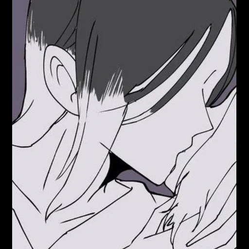 figura, pareja de animación, animación cómica, beso del cómic de yuri, pintura de pareja de animación