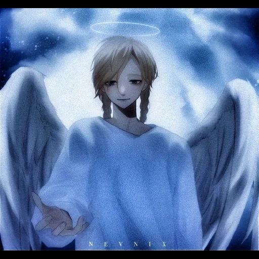 angel, angel girl, yue angel animation, beautiful angel, cartoon characters