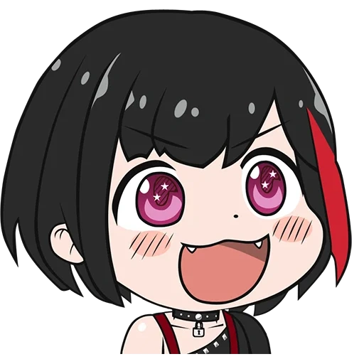 chibi, ran mitake, anime emoji, ryuko is a matter of stery, hentaihaven chan