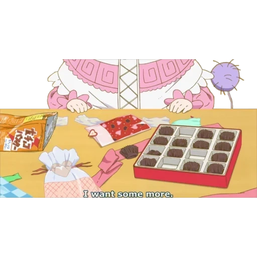 аниме, кобаяши, горничная кобаяши, kobayashi, аниме шоколадные конфеты