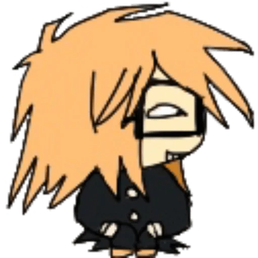 anime, umano, carattere, usui chibi, kaminari denka