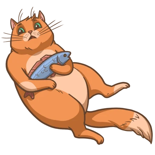 katzenblitz, die katze ist traurig, die katze ist dick, fat cat cartoon