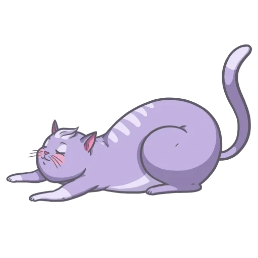 cat, кошка, кот картун кэт, фиолетовый кот, мультяшный котик фиолетого