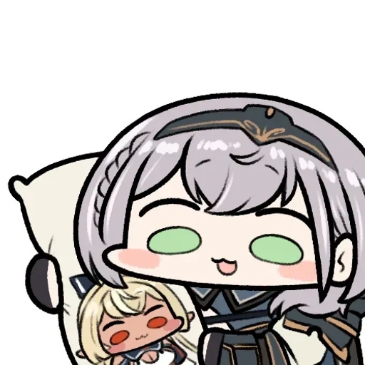 anime, arte de anime, personajes de anime, azur lane essex, an-94 chibi de primera línea de chicas