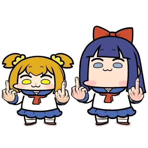 team epic, idee anime, pop team epic, l'anime è divertente, personaggi anime