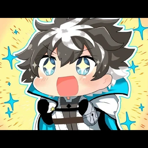 anime, gudao chibi, charleman faith, personaggi anime, fate karl il grande