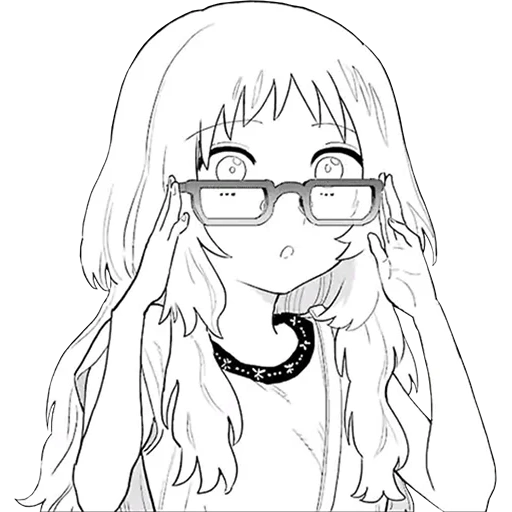 figura, campo de boceto, personajes de animación, manga de cereza de dos hojas, patrón de animación en blanco y negro