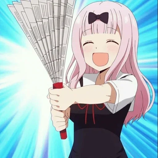 anime, kaguya sama, fujiwara chika, animação fujiwara, personagem de anime