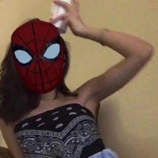 mensch, tick tack, folgen sie nicht, spiderman, masken eines spinnenmanns