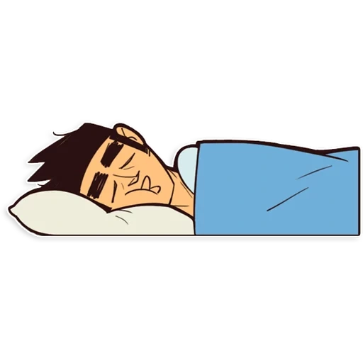 sleep meme, interior, sleeping man, the man lies bed, healthy sleep with a white background