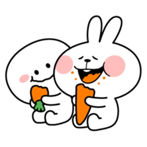 bunny, rabbits pu, rabbits love, spoiled rabbit, the rabbit drawing is cute