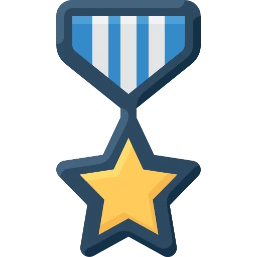 íconos de títulos, icono de medalla, recompensa de estrella, la insignia de recompensa, recompensas temáticas del icono