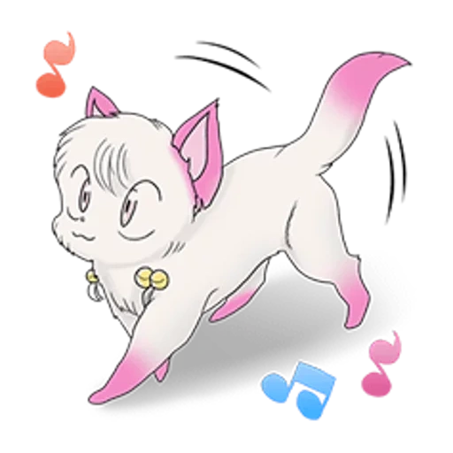 a cat, kitty marie, white cat, cats aristocrats cat marie, the cat is white animated