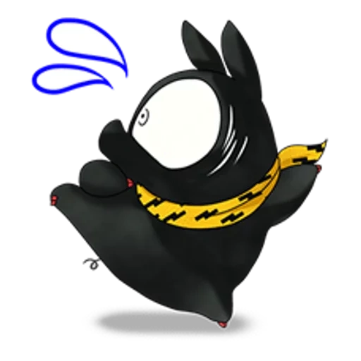 black stickers, cartoon crow