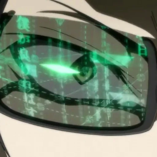 anime, anime brille, animes augen, leuchtende anime brille, rampo edogava supersia