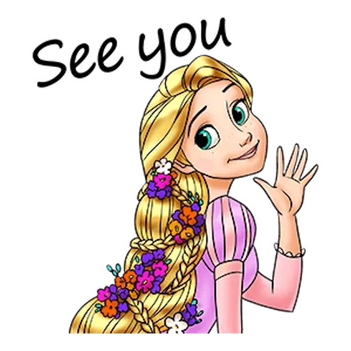 rapunzel, princesa de pelo largo, princesa de pelo largo de disney, princesa de pelo largo nueva pegatina