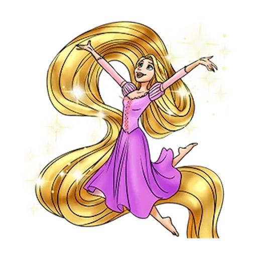 princesa de pelo largo, princesa de pelo largo de disney, personajes de princesa de pelo largo, vector de personaje de princesa de pelo largo