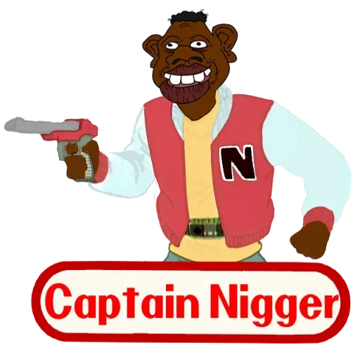a nigger, alcohol, character, smiling face nigger