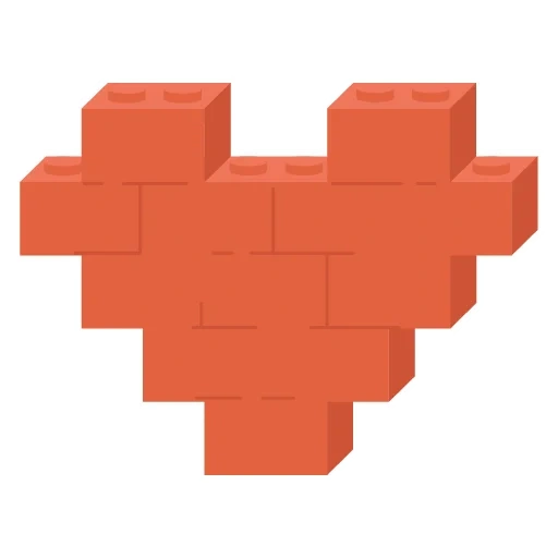 lego heart, von lego heart, lego duplo heart, el corazón de lego vector, el corazón del diseñador