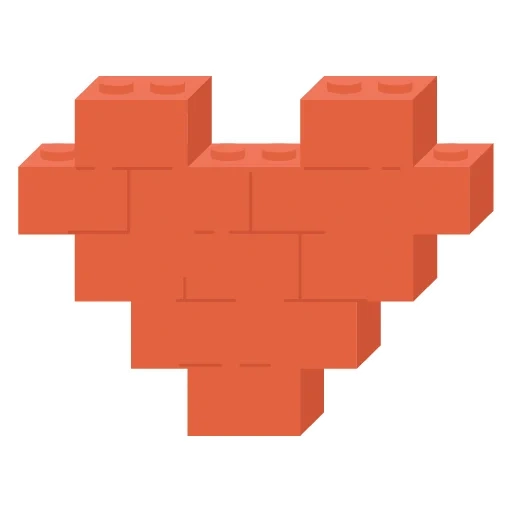 cuore lego, von lego cuore, cuore di duplo lego, il cuore di lego vector, il cuore del designer