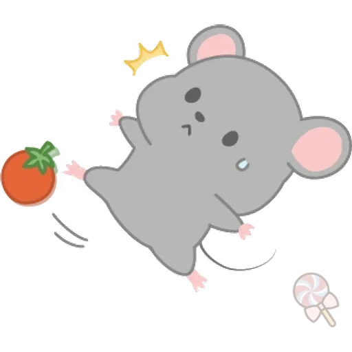 mouse, lovely mouse, gray mouse, mouse carrier, gray mouse illustration