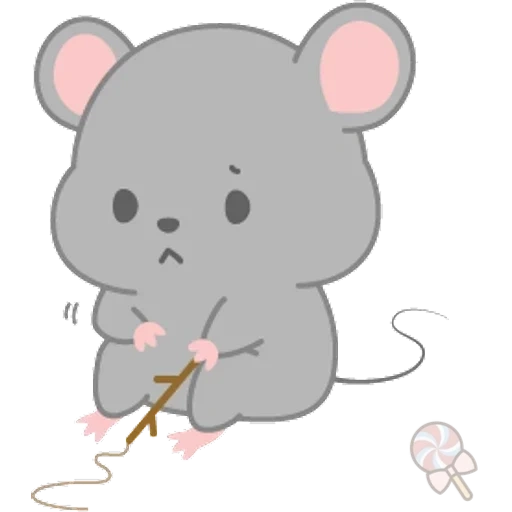 tikus, menggambar mouse, tikus chuan, binatang yang lucu, lukisan kawai yang lucu