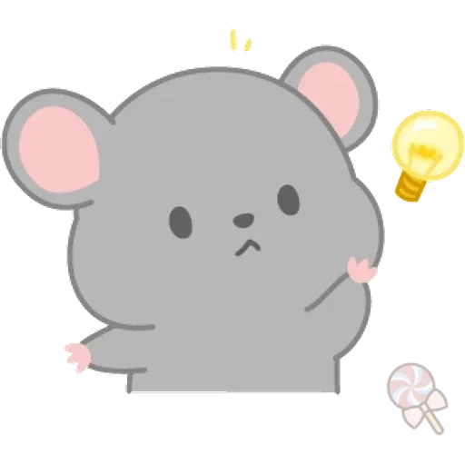 ratón, ratón gris, dibujo del ratón, ratones kawaii, ratón kawaii