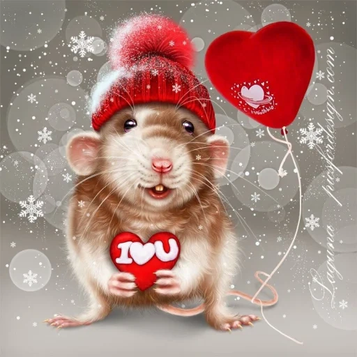 мышка, год крысы, мышь крыса, крыса новый год, заставки комп милые крысы