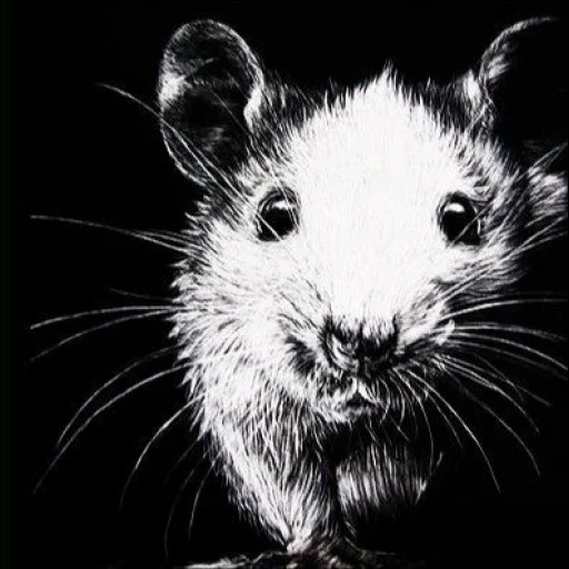 rata, rata del ratón, rata blanca, rata dambo, una rata en un fondo negro