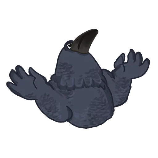 burung gagak, mainan ompong raksasa, raven mainan lembut republik liar 30 cm