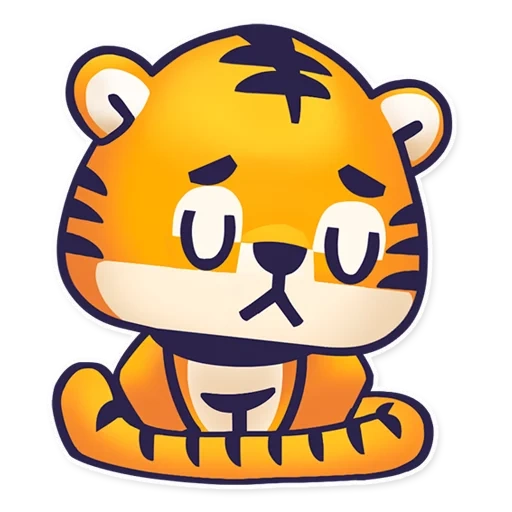 la tigre, la piccola tigre, tigre di cassa di risparmio, emoticon tigre, icona gatto