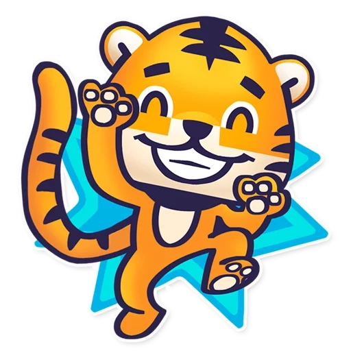 tigerok, sber tiger, baby tiger, tiger stickers, tiger grades stickers