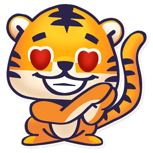 tigre, tigerok, sber tiger, emoji tiger, adesivo de tigre