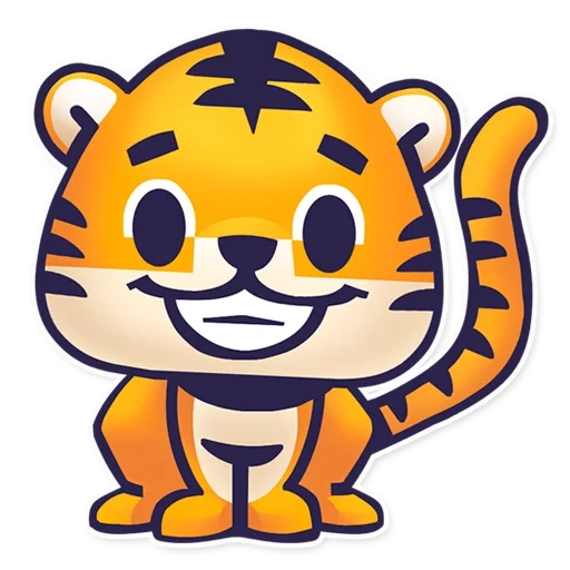 tigre, tigerok, tigre para crianças, tiger tigerok, adesivos de tigre