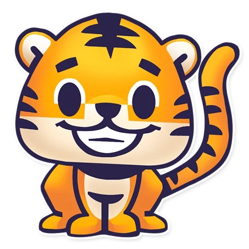 la tigre, la piccola tigre, bambino tigre, tigre tigre, adesivi per cuccioli di tigre