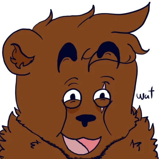 chico, caricatura de oso, oso de dibujos animados, caricatura de big bear, oso maduro sonriente
