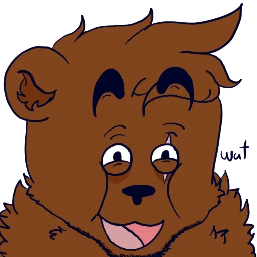 boy, bear cartoon, cartoon bear, big bear cartoon, smiling maturey bear