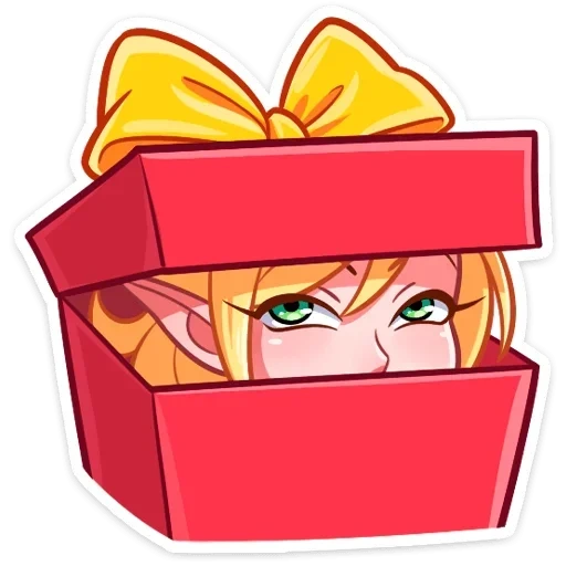 cadeaux, ray evere, boîte cadeau, coffret cadeau anime