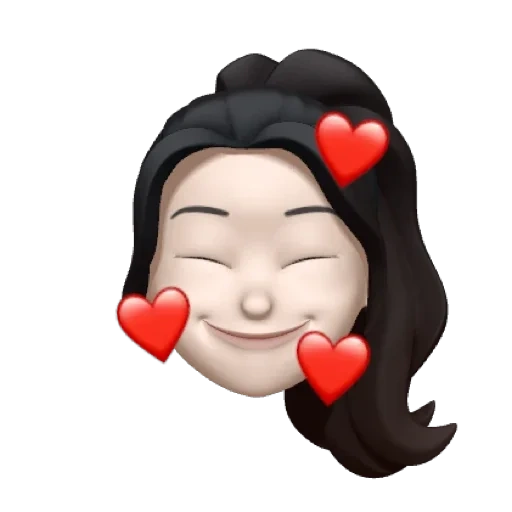 gli asiatici, memoji, emoticon di emoticon, la ragazza