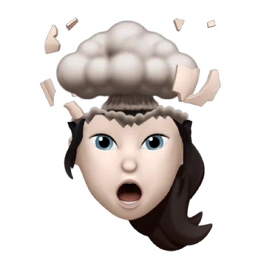 agnia, anak, murad iii, ledakan otak tersenyum, animoji girl brain explosion