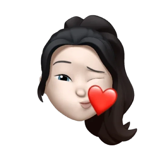asian, memoji, cute emoji, photos of friends, in memory of the red-haired girl