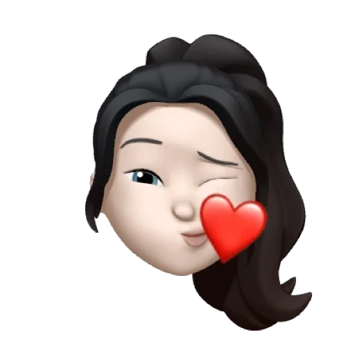 asian, the memoji, cute emoji, fotos von freunden, in erinnerung an das rothaarige mädchen