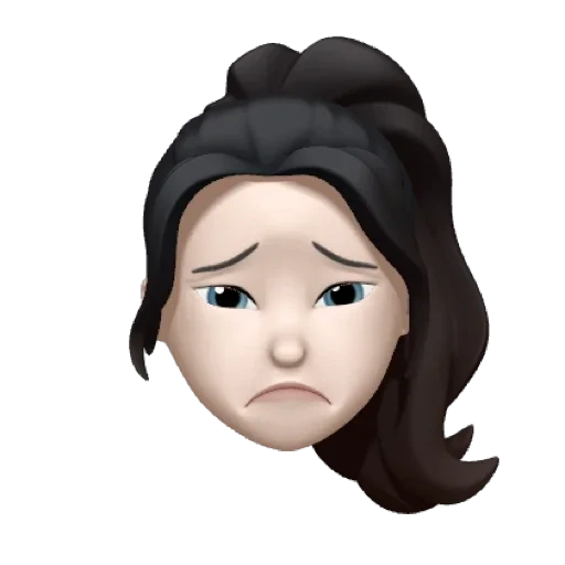 desenhos de emoji, memoji está triste