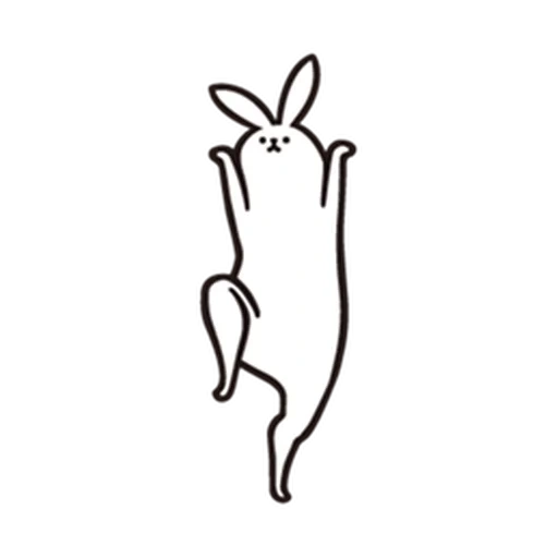 кролик, кролик контур, rabbit with the beautiful legs