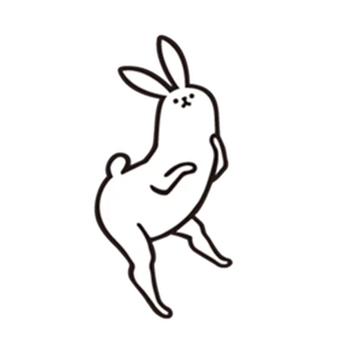 hase, kaninchenkontur, kaninchenzeichnung, kaninchen illustration