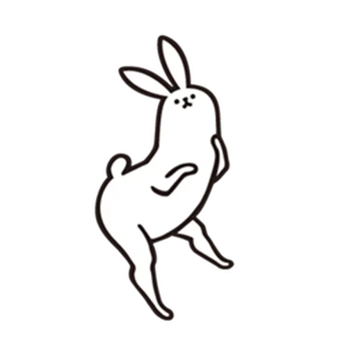 lapin, contour de lapin, dessin de lapin, illustration de lapin