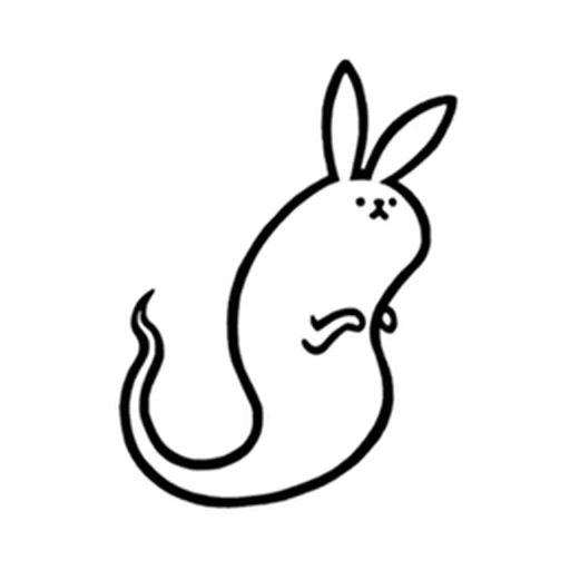 conejo, perfil en forma de conejo, patrón de conejo, rabbit with the beauutiful legs